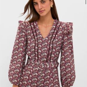 Tuckernuck- Plum Leafy Floral Jennie Romper